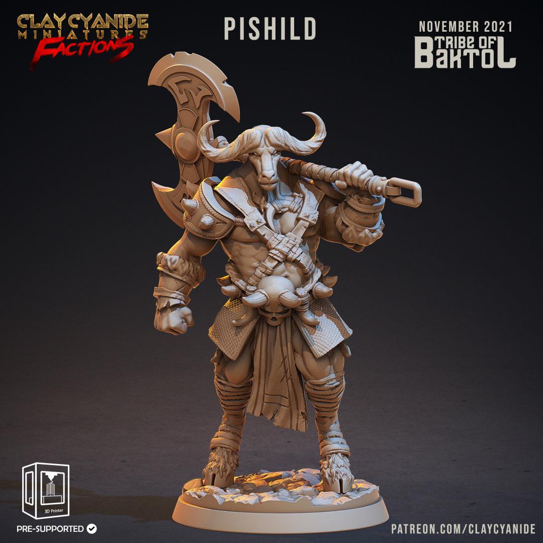 3D Printed Clay Cyanide Baktols Bull Minitours Factions Ragnarok D&D - 3D Printing Boss 