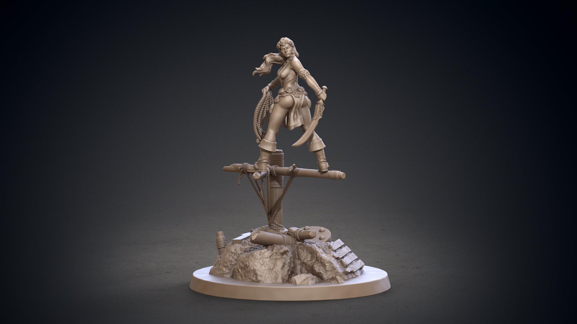 3D Printed Clay Cyanide Belit Hyborean Age Ragnarok D&D - 3D Printing Boss 