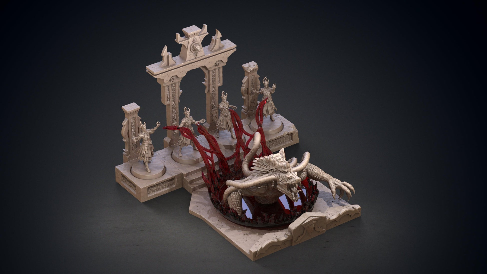 3D Printed Clay Cyanide Blackring Sorcerers Set Hyborean Age 28mm -32mm Ragnarok D&D - 3D Printing Boss 