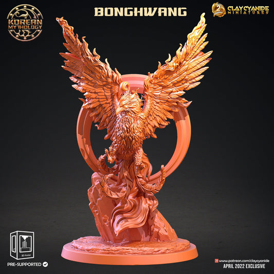 3D Printed Clay Cyanide Bonghwang Phoenix Korean Mythology Ragnarok D&D - 3D Printing Boss 