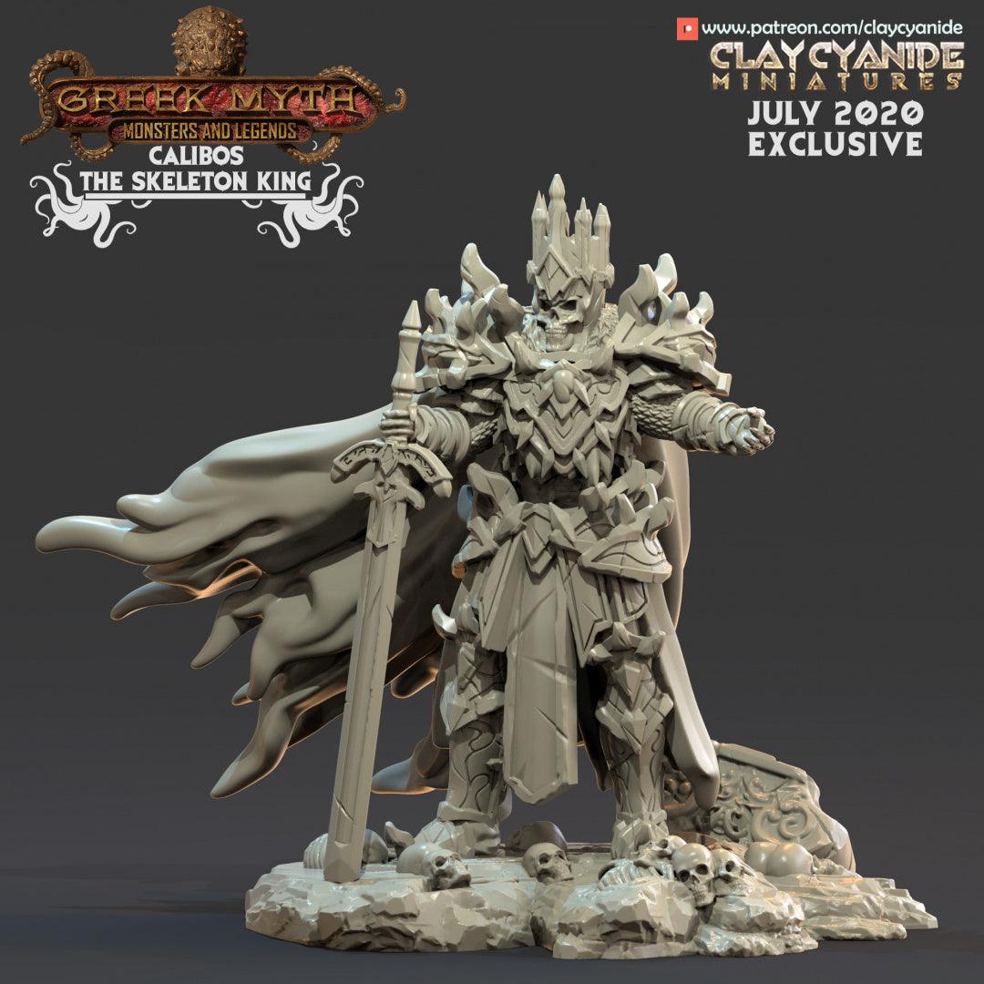 3D Printed Clay Cyanide Calibos, the Skeleton King Ragnarok D&D - 3D Printing Boss 