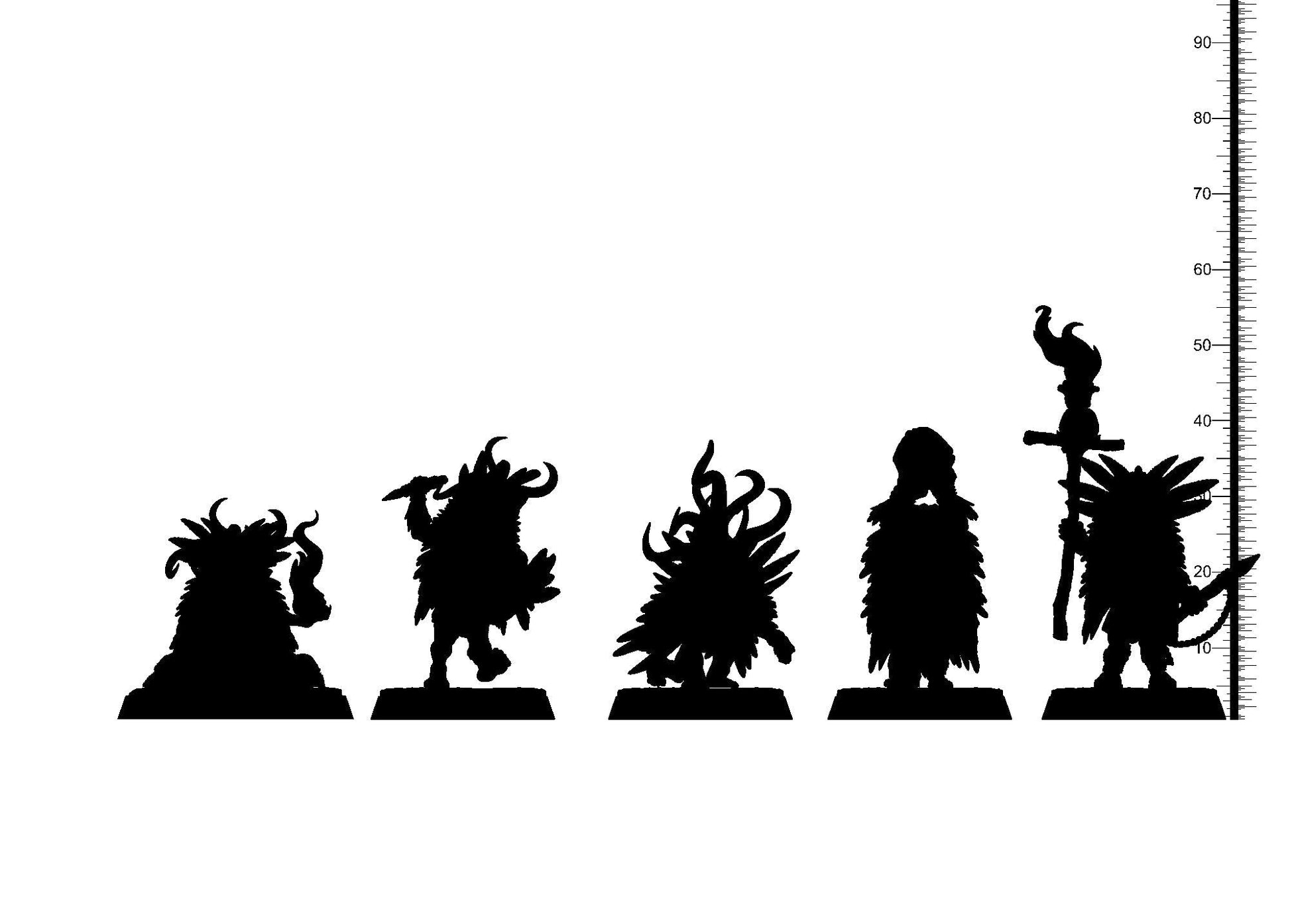 3D Printed Clay Cyanide Chaneque Set Pantheon of Aztecs Ragnarok D&D - 3D Printing Boss 