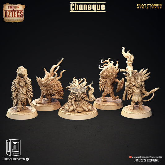 3D Printed Clay Cyanide Chaneque Set Pantheon of Aztecs Ragnarok D&D - 3D Printing Boss 