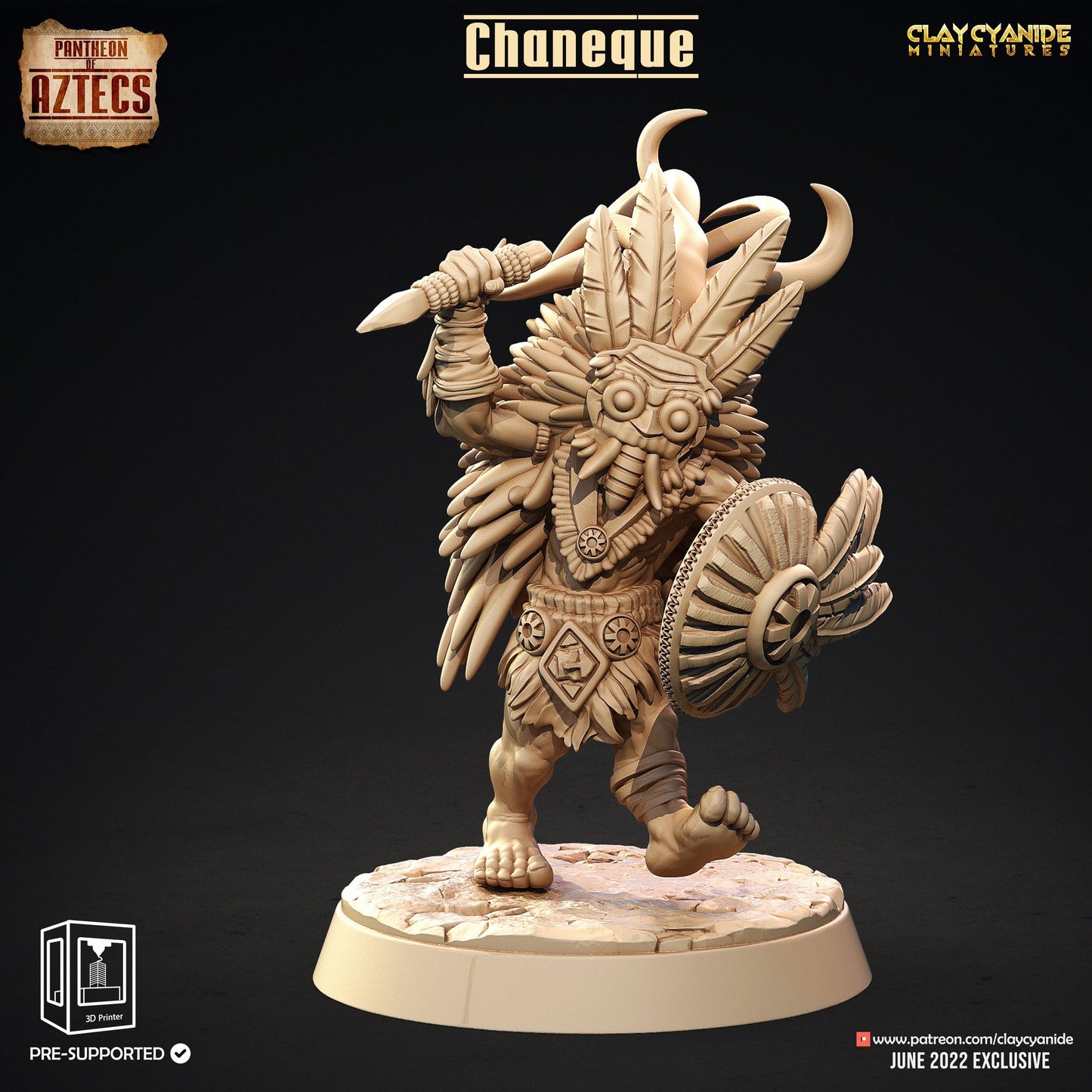 3D Printed Clay Cyanide Chaneque Set Pantheon of Aztecs Ragnarok D&D - 3D Printing Boss 