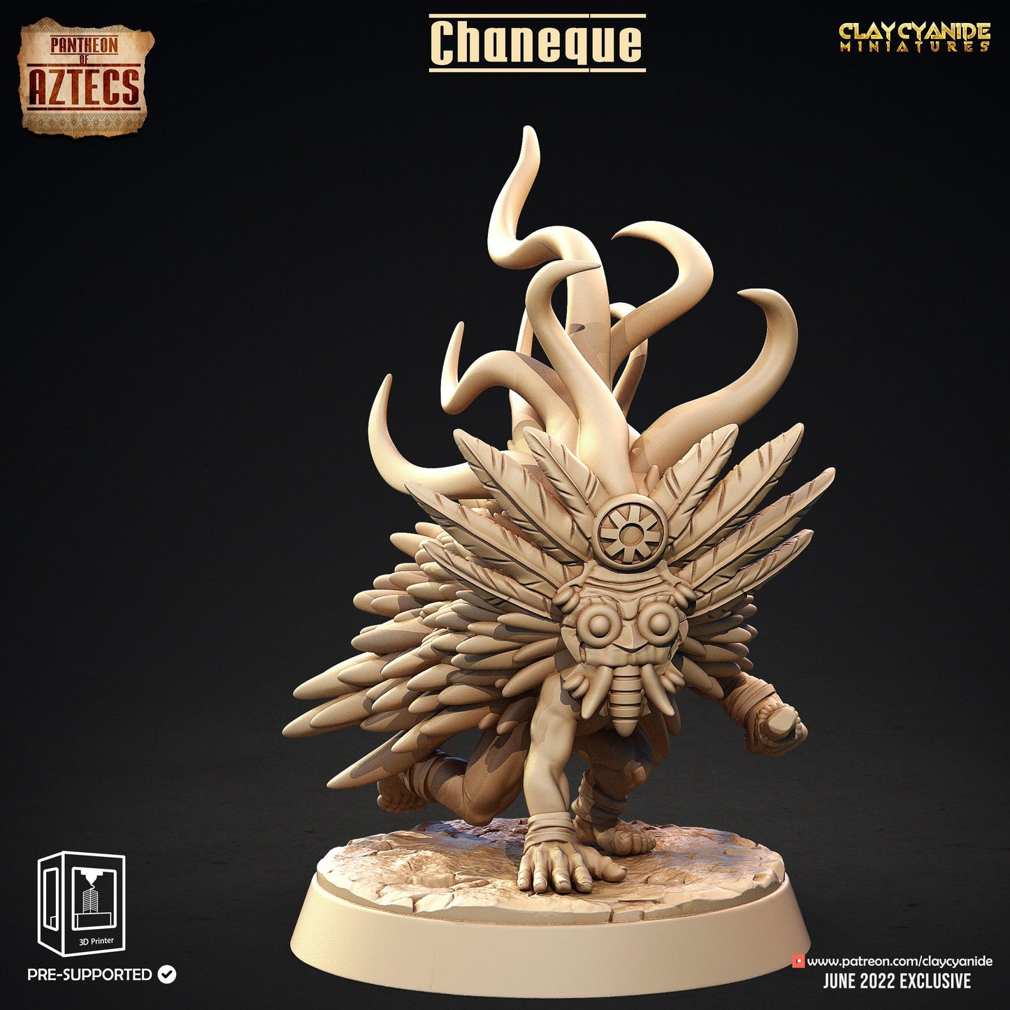 3D Printed Clay Cyanide Chaneque Set Pantheon of Aztecs Ragnarok D&D - 3D Printing Boss 