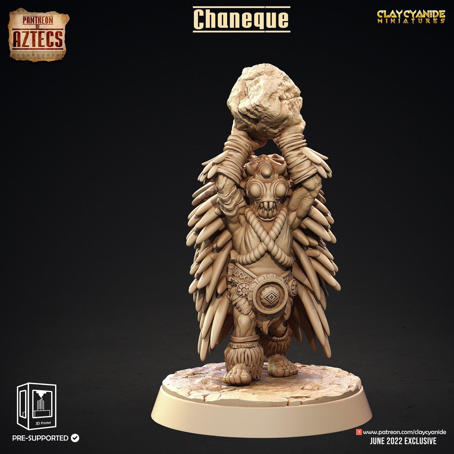 3D Printed Clay Cyanide Chaneque Set Pantheon of Aztecs Ragnarok D&D - 3D Printing Boss 