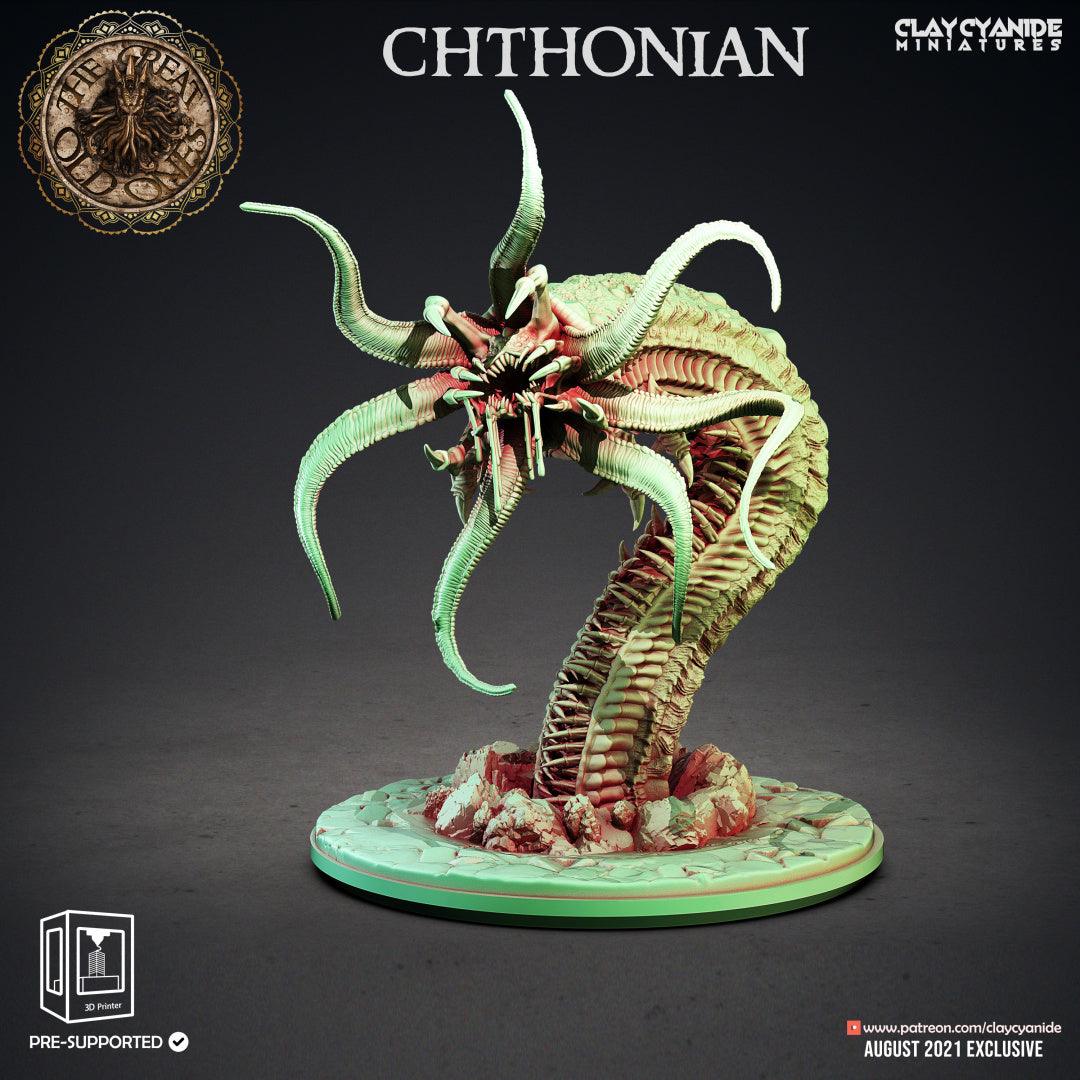3D Printed Clay Cyanide Chthonian Giant Worm Great Old Gods Ragnarok D&D - 3D Printing Boss 