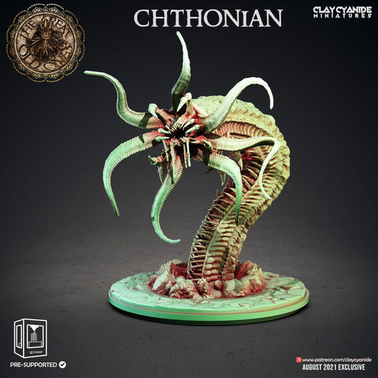3D Printed Clay Cyanide Chthonian Giant Worm Great Old Gods Ragnarok D&D - 3D Printing Boss 