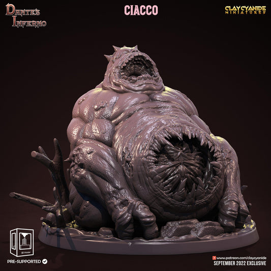 3D Printed Clay Cyanide Ciacco Dante's Inferno 28mm-32mm Ragnarok D&D - 3D Printing Boss 