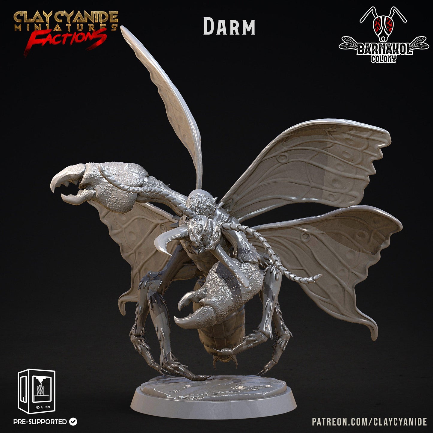 3D Printed Clay Cyanide Colony of Barnakol Tribes Factions Ragnarok D&D - 3D Printing Boss 