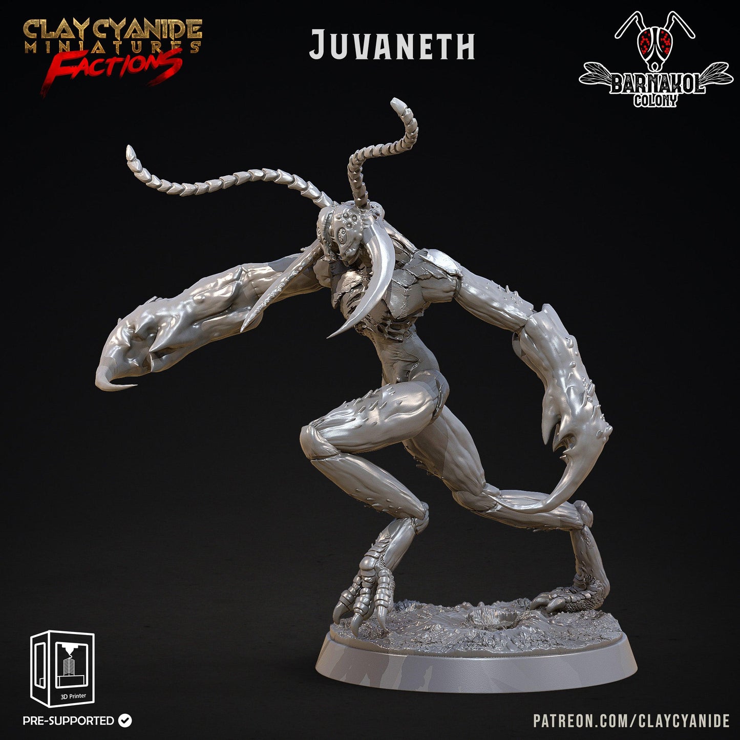 3D Printed Clay Cyanide Colony of Barnakol Tribes Factions Ragnarok D&D - 3D Printing Boss 