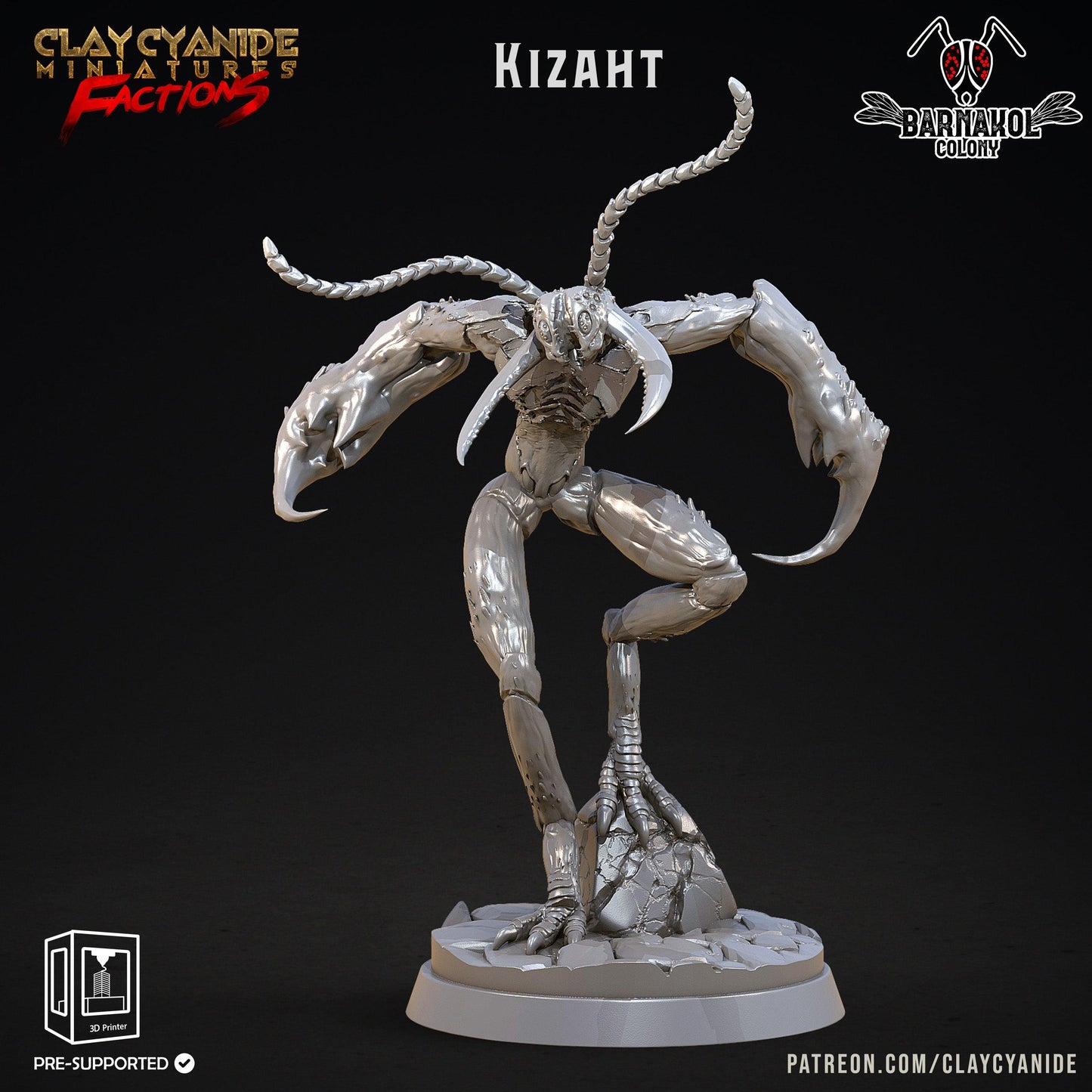3D Printed Clay Cyanide Colony of Barnakol Tribes Factions Ragnarok D&D - 3D Printing Boss 