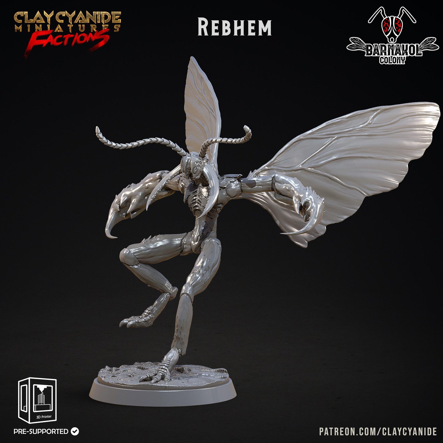 3D Printed Clay Cyanide Colony of Barnakol Tribes Factions Ragnarok D&D - 3D Printing Boss 
