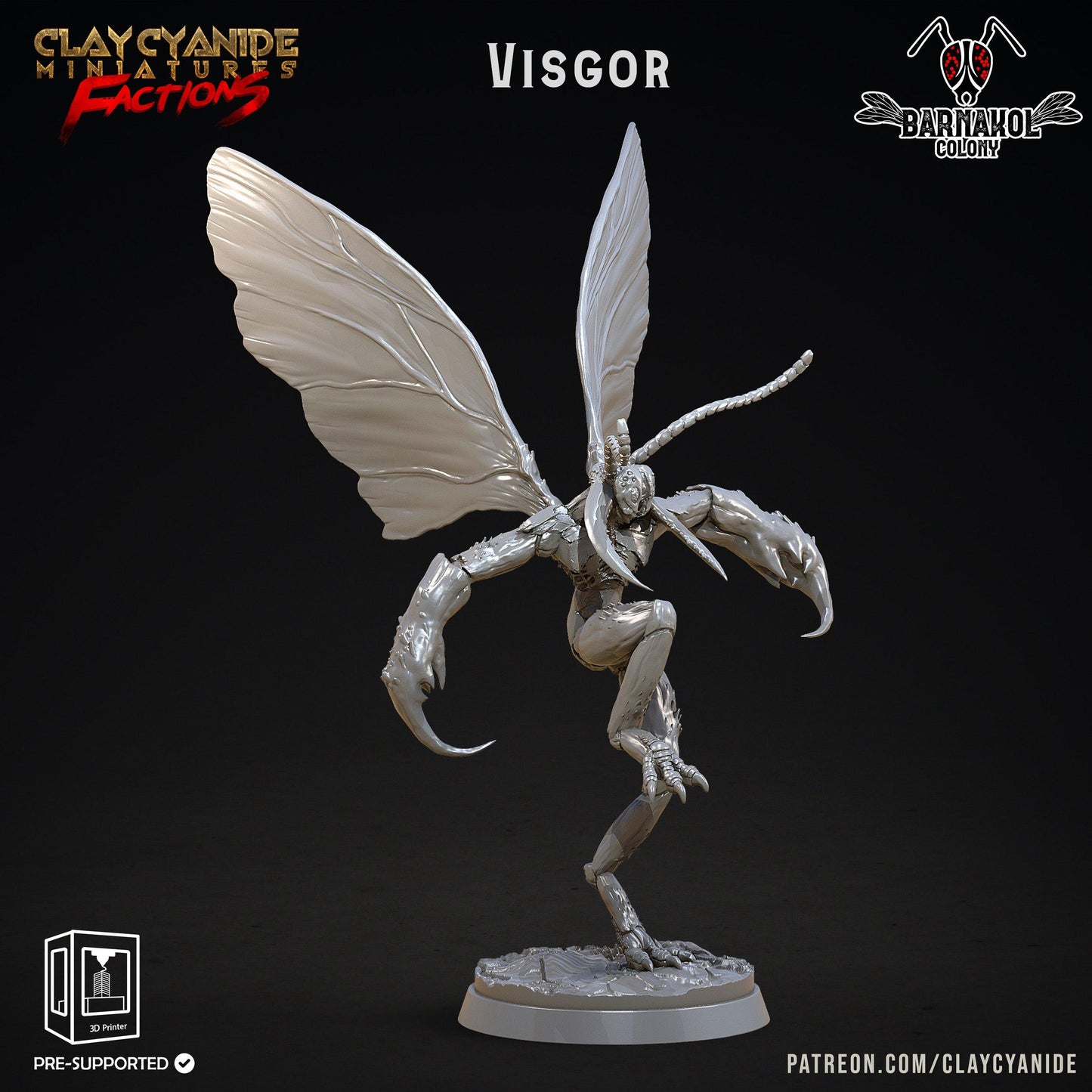 3D Printed Clay Cyanide Colony of Barnakol Tribes Factions Ragnarok D&D - 3D Printing Boss 