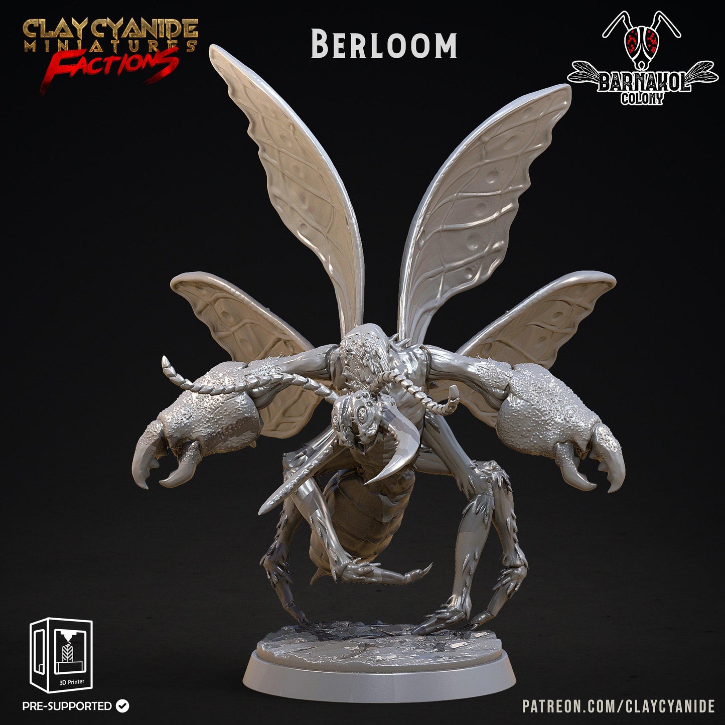 3D Printed Clay Cyanide Colony of Barnakol Tribes Factions Ragnarok D&D - 3D Printing Boss 