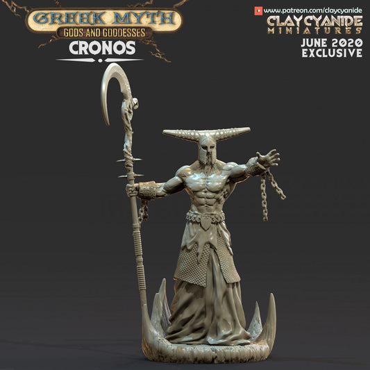 3D Printed Clay Cyanide Cronos Greek Myth Gods and Goddesses Ragnarok D&D - 3D Printing Boss 