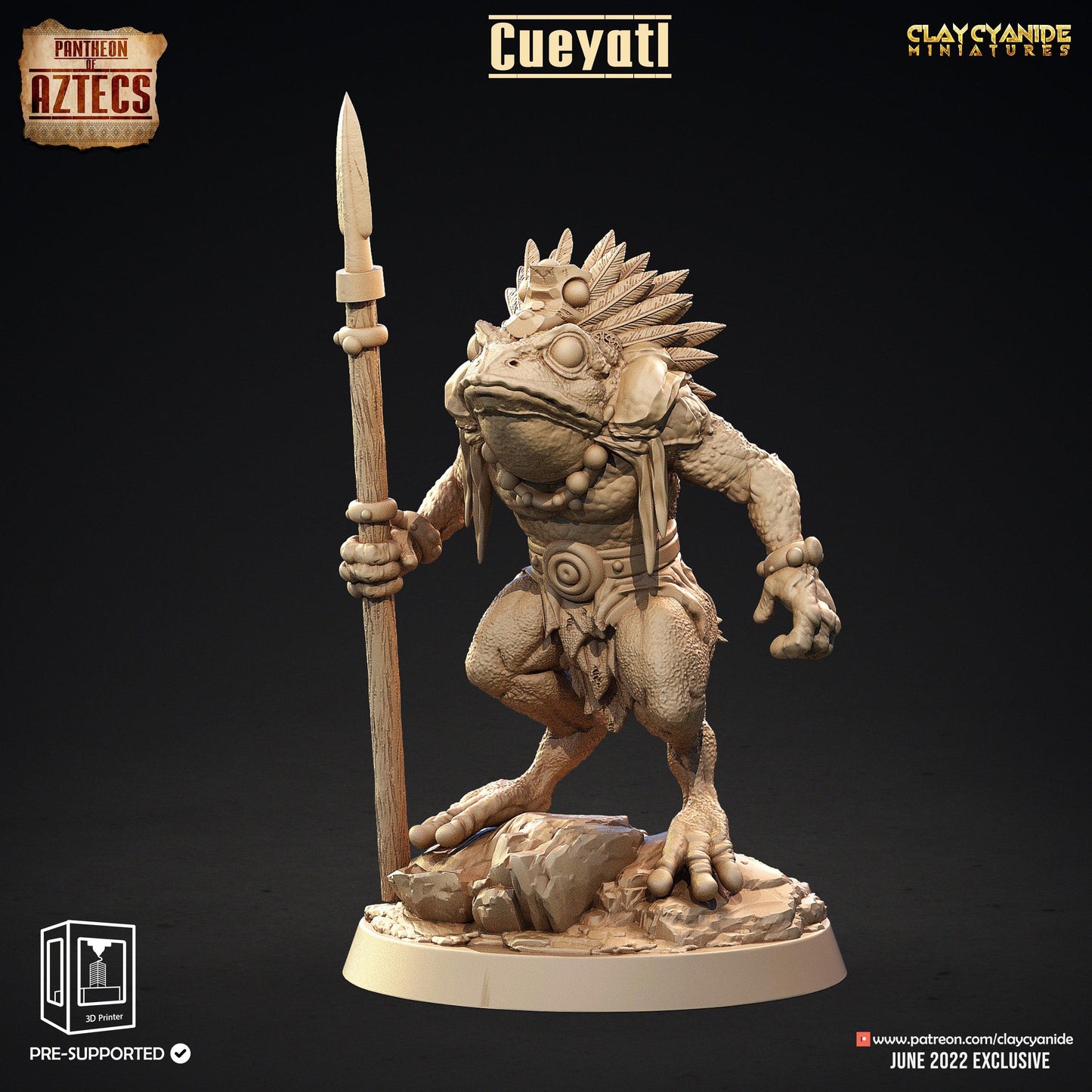 3D Printed Clay Cyanide Cueyatl Set Pantheon of Aztecs Ragnarok D&D - 3D Printing Boss 