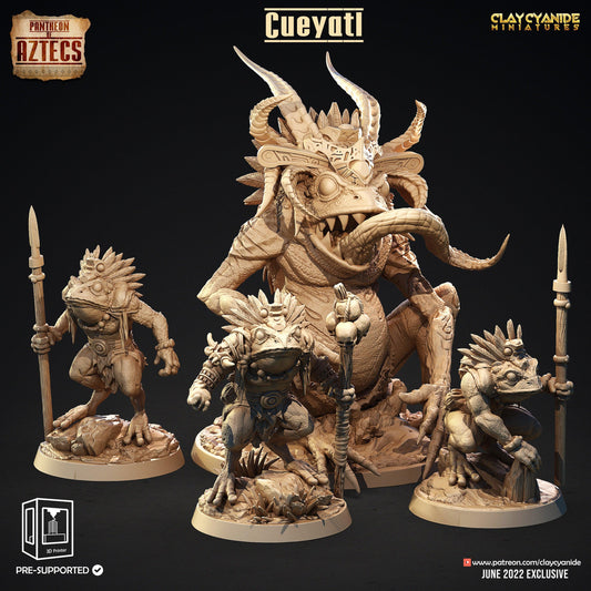 3D Printed Clay Cyanide Cueyatl Set Pantheon of Aztecs Ragnarok D&D - 3D Printing Boss 