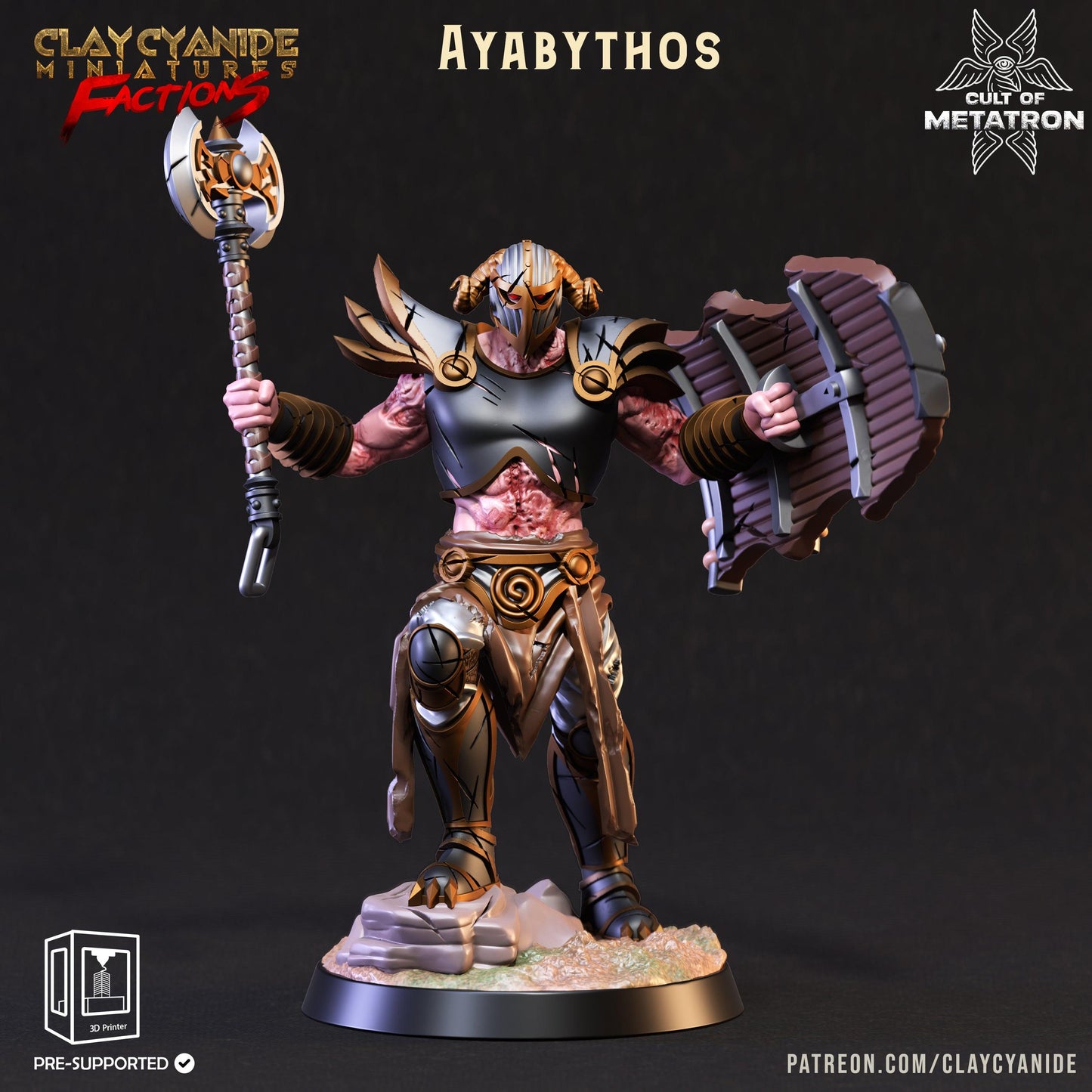 3D Printed Clay Cyanide Cult of Metatron Tribes Factions Ragnarok D&D - 3D Printing Boss 
