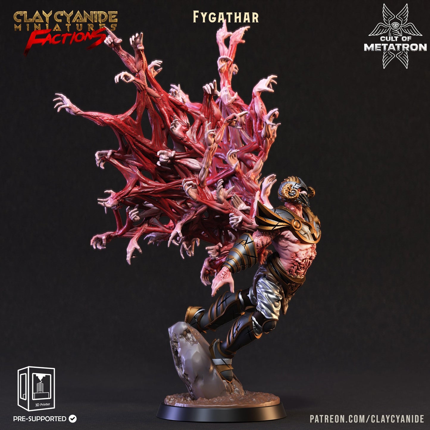 3D Printed Clay Cyanide Cult of Metatron Tribes Factions Ragnarok D&D - 3D Printing Boss 