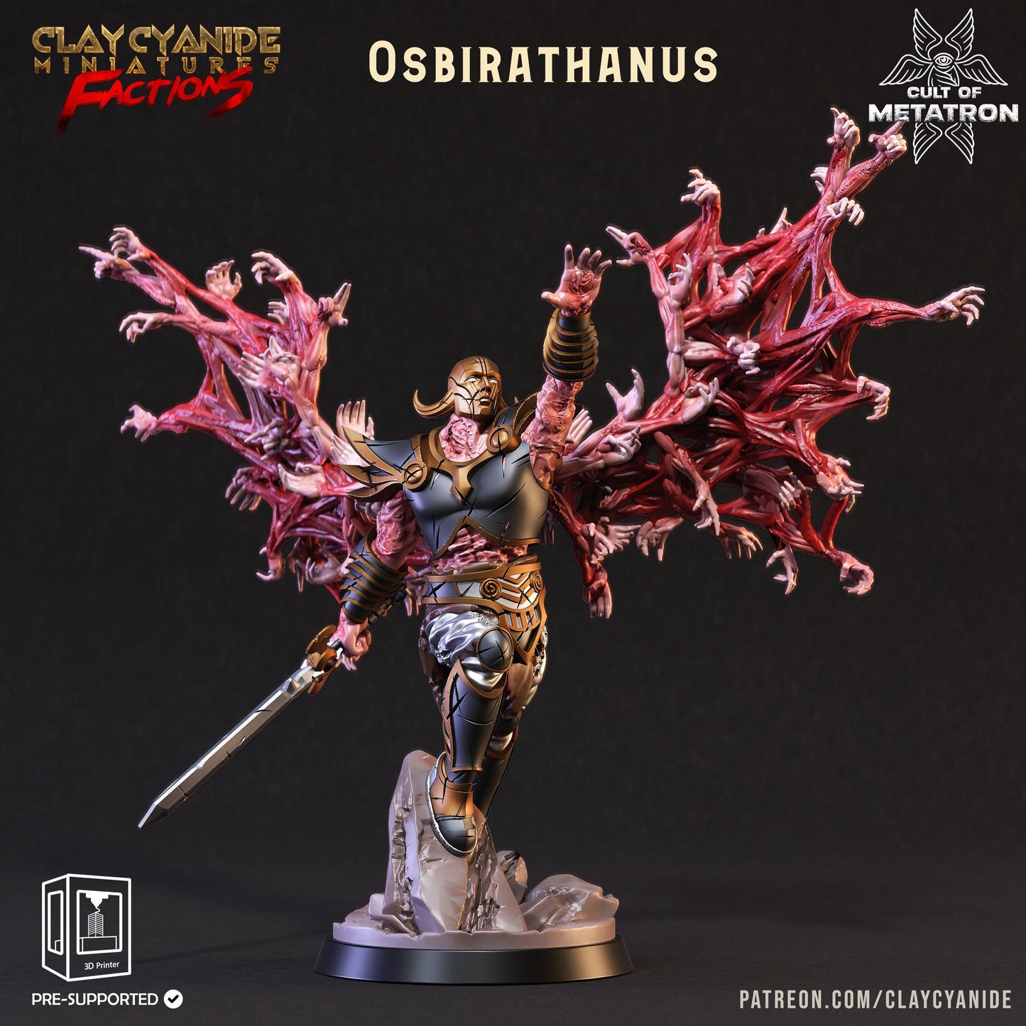 3D Printed Clay Cyanide Cult of Metatron Tribes Factions Ragnarok D&D - 3D Printing Boss 