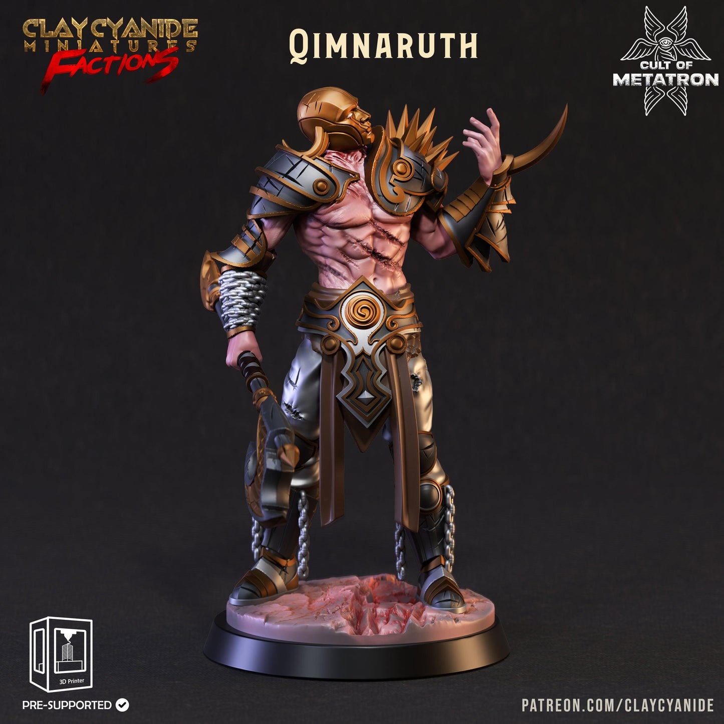 3D Printed Clay Cyanide Cult of Metatron Tribes Factions Ragnarok D&D - 3D Printing Boss 