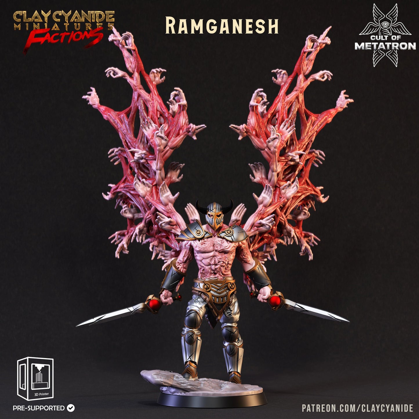 3D Printed Clay Cyanide Cult of Metatron Tribes Factions Ragnarok D&D - 3D Printing Boss 