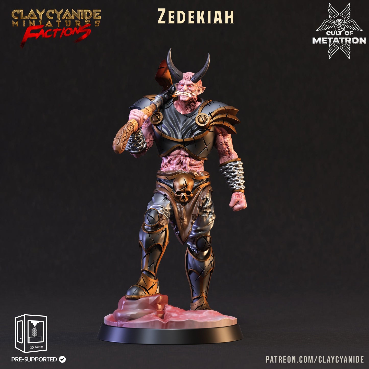 3D Printed Clay Cyanide Cult of Metatron Tribes Factions Ragnarok D&D - 3D Printing Boss 