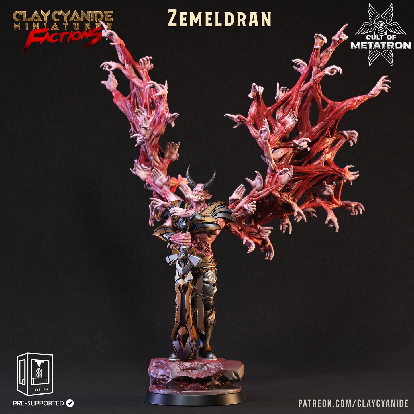 3D Printed Clay Cyanide Cult of Metatron Tribes Factions Ragnarok D&D - 3D Printing Boss 