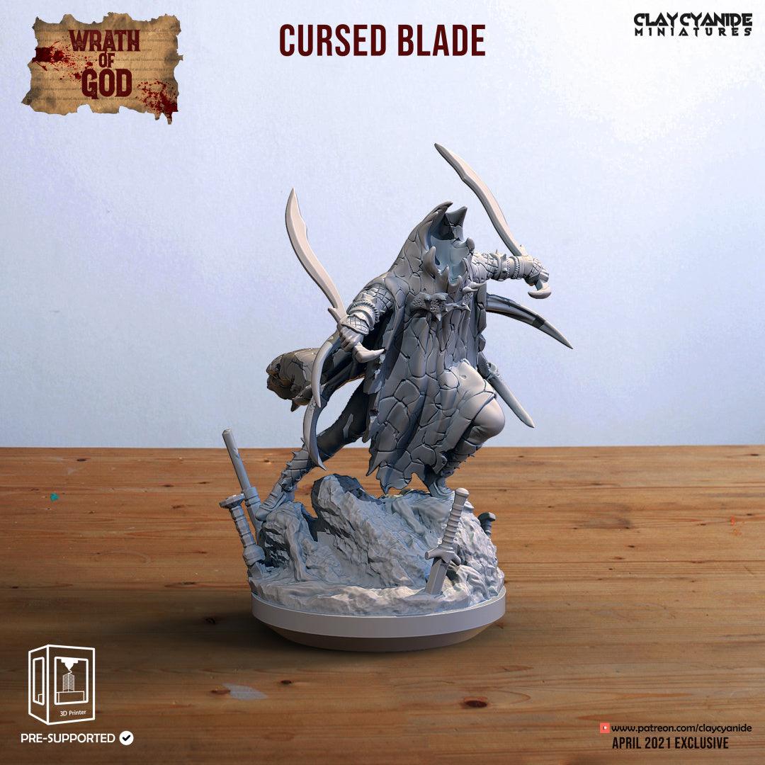 3D Printed Clay Cyanide Cursed Blade Wrath of Gods Ragnarok D&D - 3D Printing Boss 
