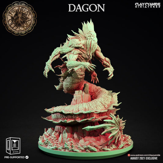 3D Printed Clay Cyanide Dagon Great Old Gods Ragnarok D&D - 3D Printing Boss 