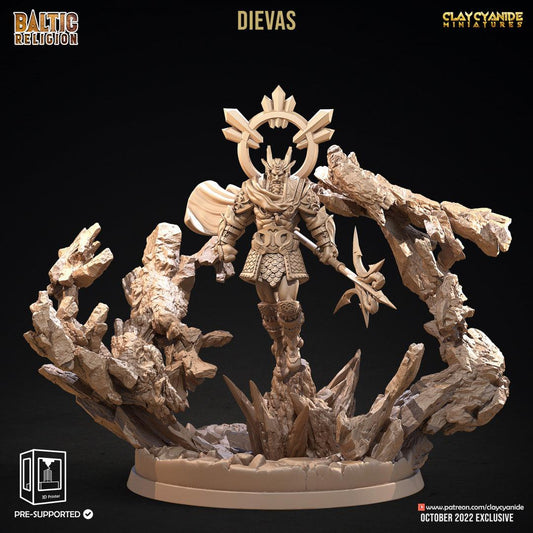 3D Printed Clay Cyanide Dievas Baltic Religion 28mm-32mm Ragnarok D&D - 3D Printing Boss 