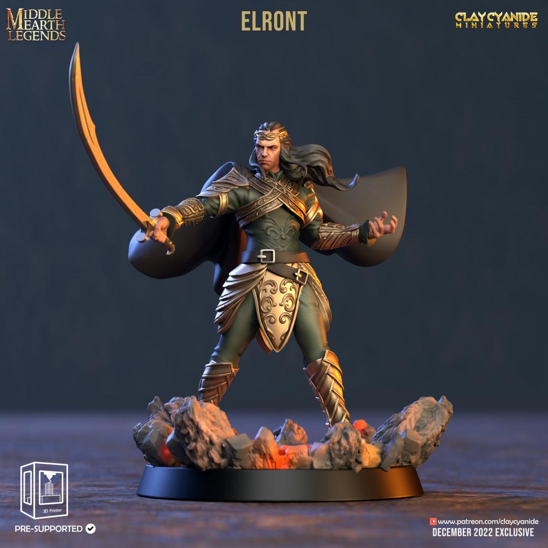 3D Printed Clay Cyanide Elront Middle Earth Legends 28 32 mm D&D - 3D Printing Boss 