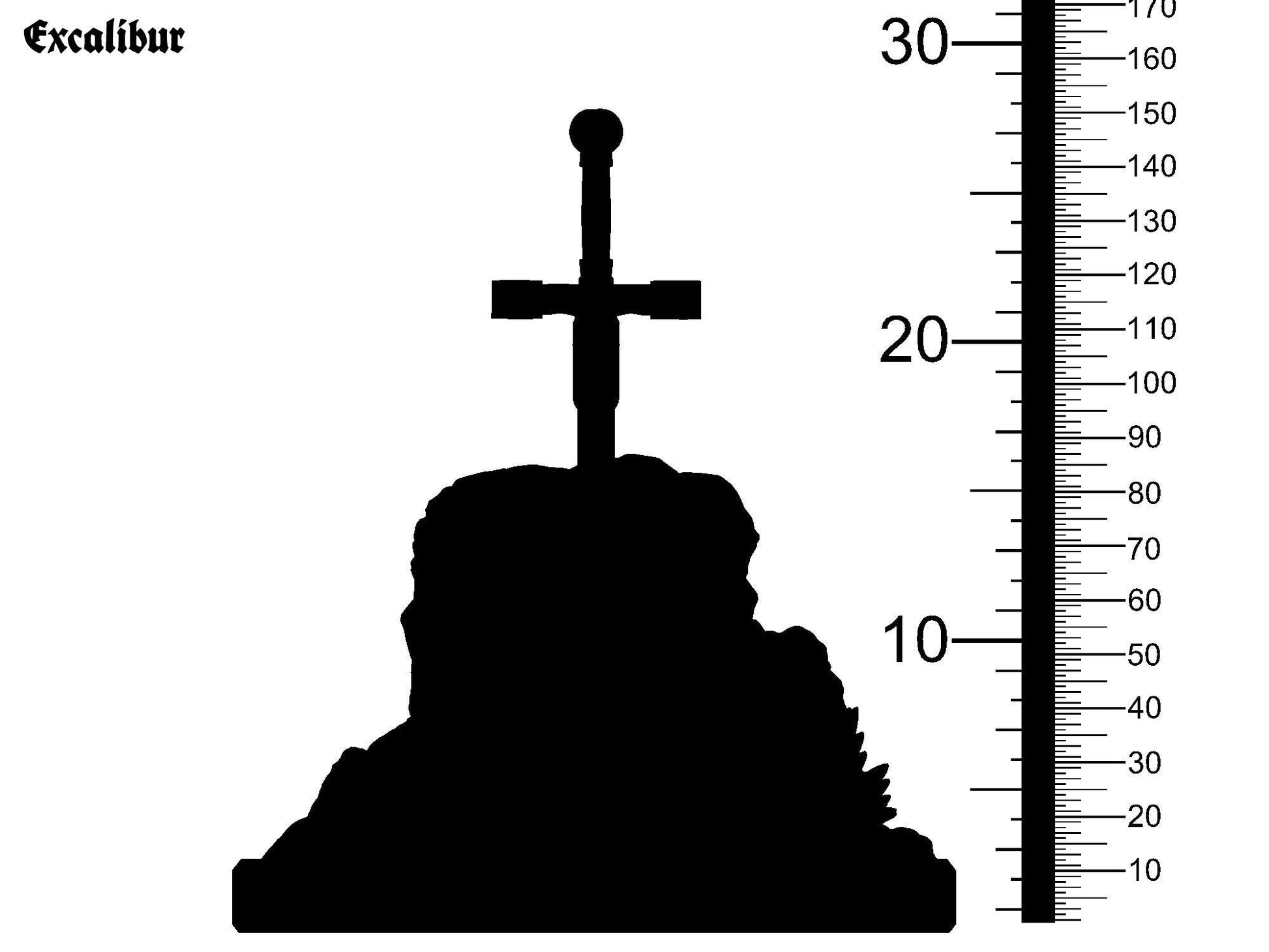 3D Printed Clay Cyanide Excalibur The Legend of King Arthur Ragnarok D&D - 3D Printing Boss 