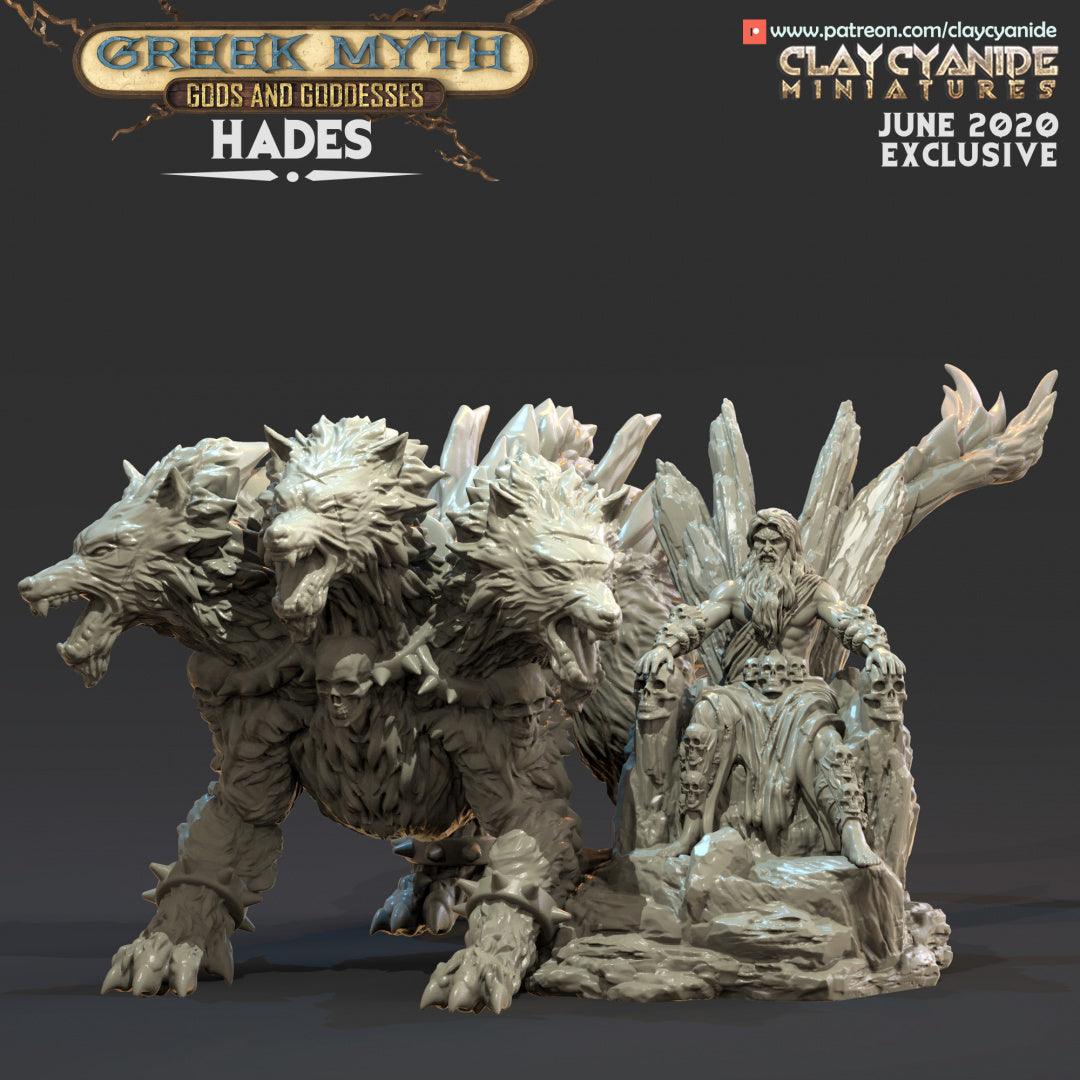 3D Printed Clay Cyanide Hades and Cerberus Greek Myth Ragnarok D&D - 3D Printing Boss 