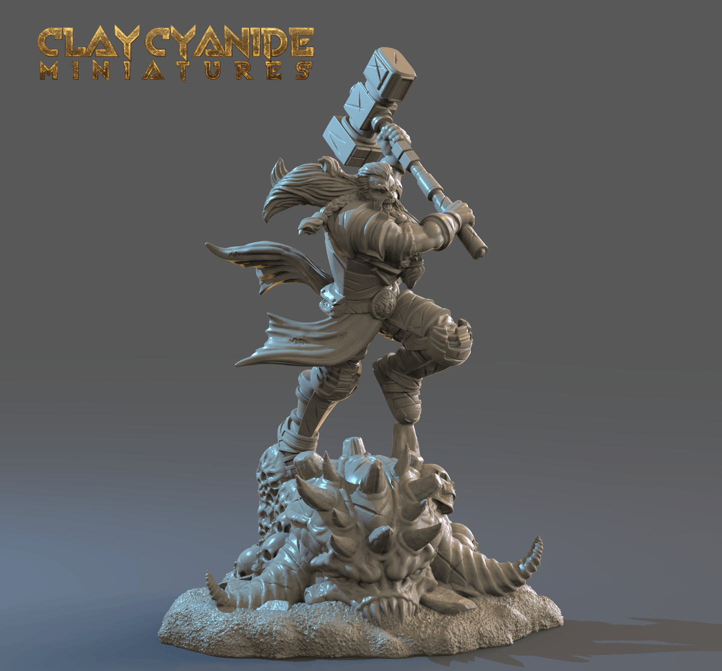 3D Printed Clay Cyanide Healer Priest Cleric 28mm-32mm Ragnarok D&D - 3D Printing Boss 