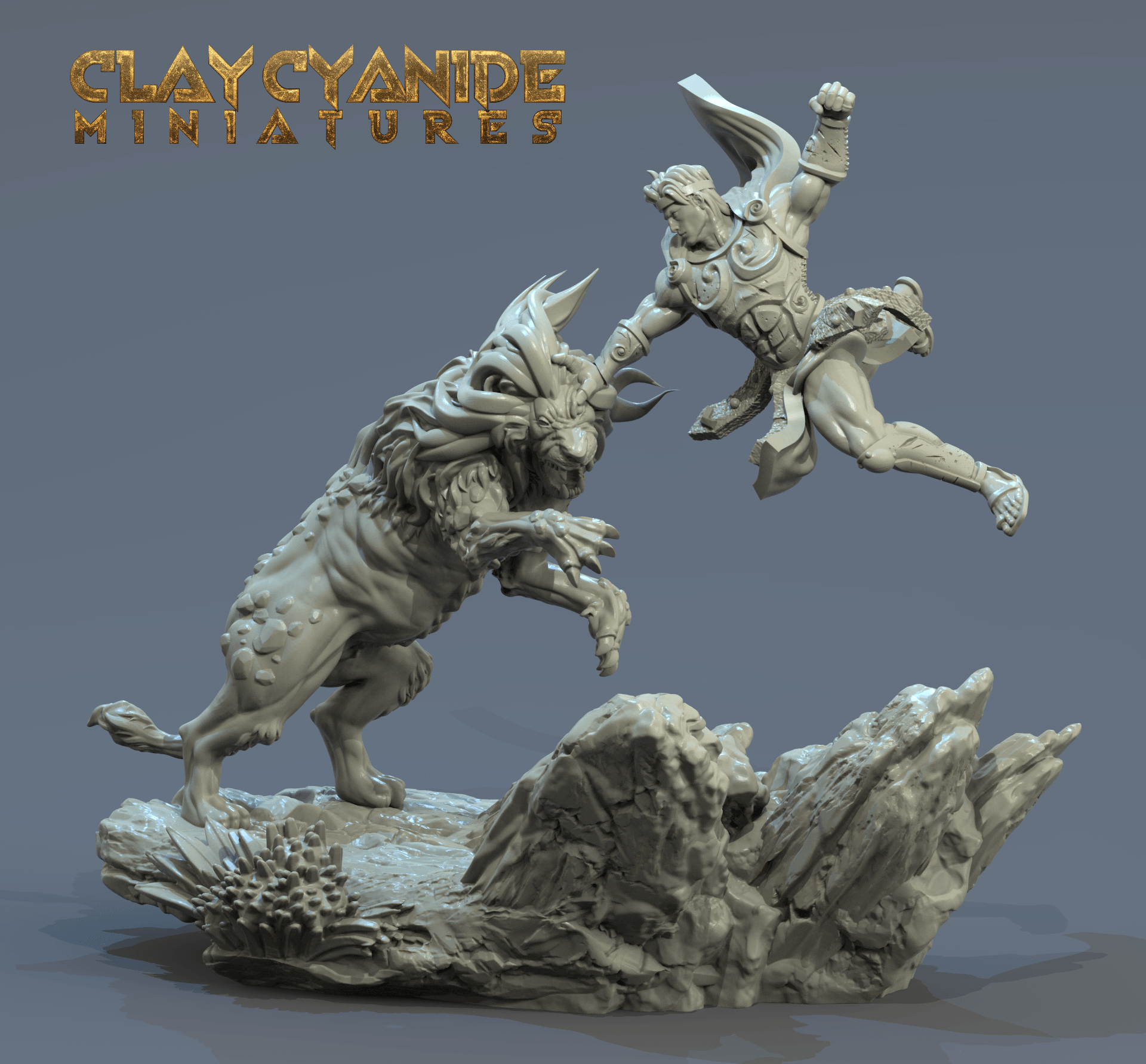 3D Printed Clay Cyanide Heracles 1/24 (75mm) Ragnarok D&D - 3D Printing Boss 