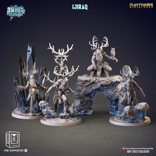 3D Printed Clay Cyanide Ijiraq Inuit Religion Ragnarok D&D - 3D Printing Boss 