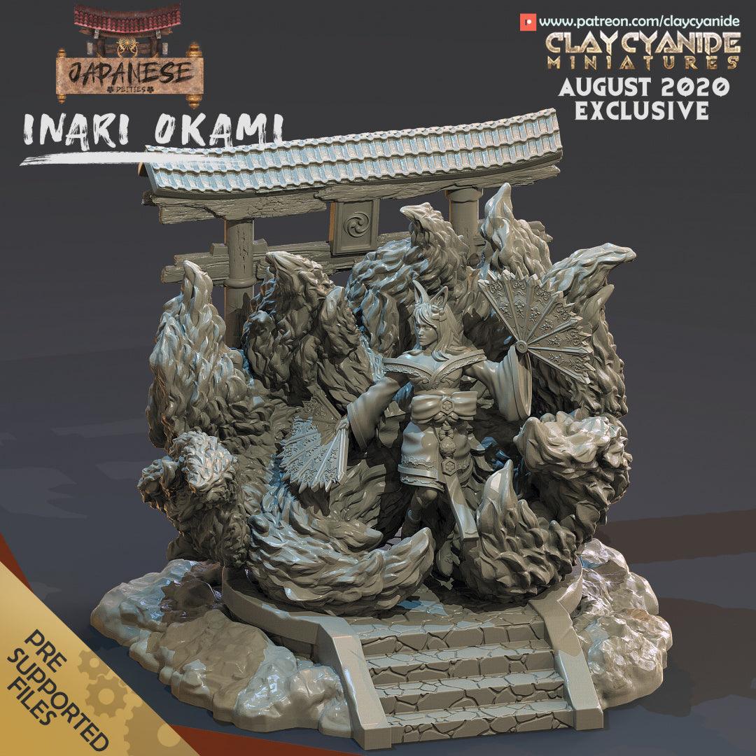 3D Printed Clay Cyanide Inari-Okami Japanese Deities Ragnarok D&D - 3D Printing Boss 
