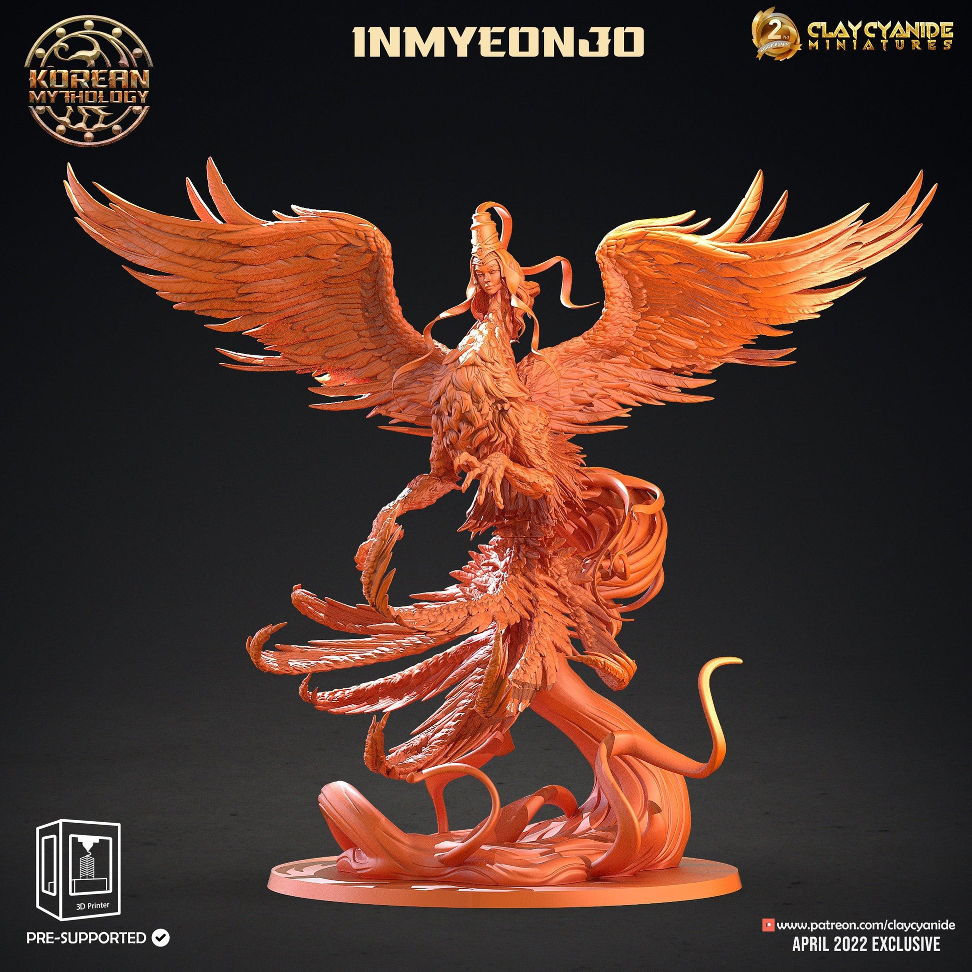 3D Printed Clay Cyanide Inmyeonjo Korean Mythology Ragnarok D&D - 3D Printing Boss 