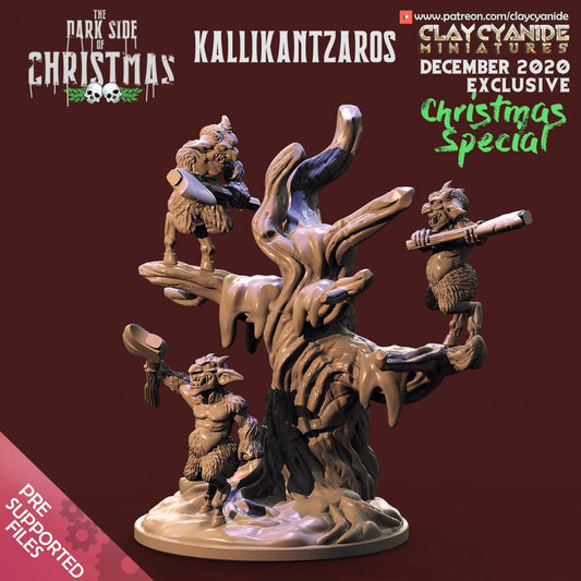 3D Printed Clay Cyanide Kallikantzaros The Dark Side of Christmas 28mm-32mm Ragnarok D&D - 3D Printing Boss 