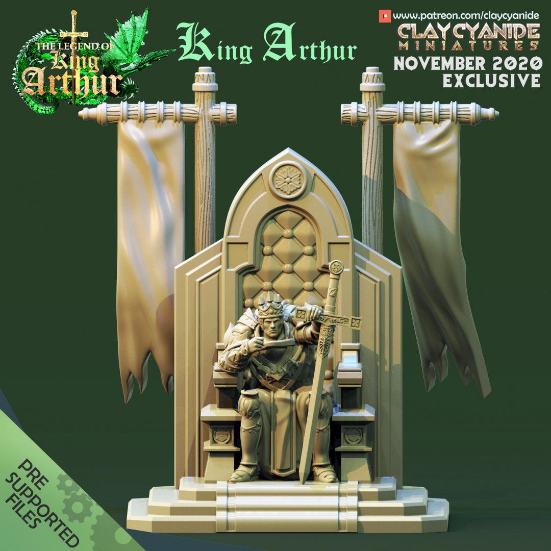 3D Printed Clay Cyanide King Arthur Throne The Legend of King Arthur Ragnarok D&D - 3D Printing Boss 