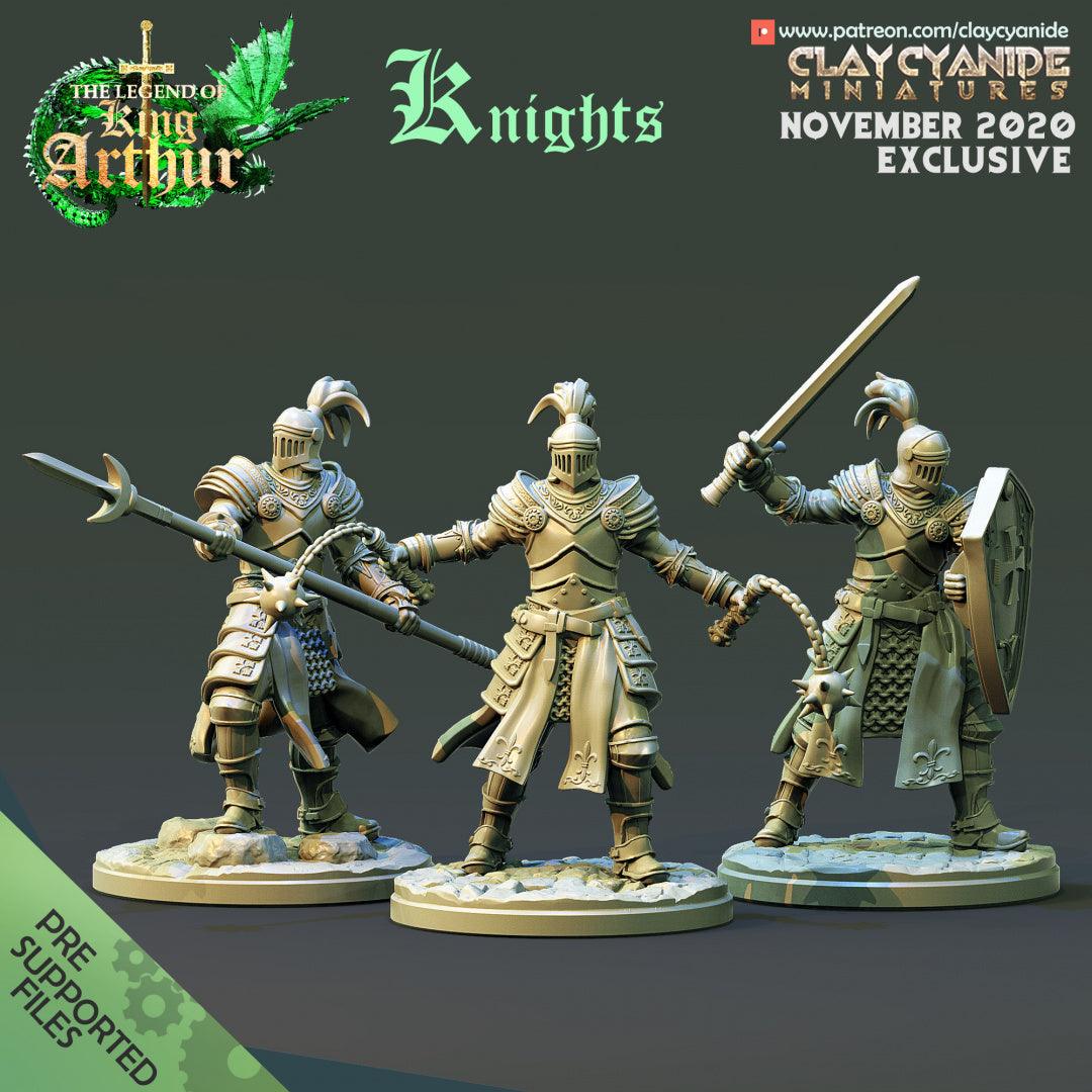 3D Printed Clay Cyanide Knights The Legend of King Arthur Ragnarok D&D - 3D Printing Boss 