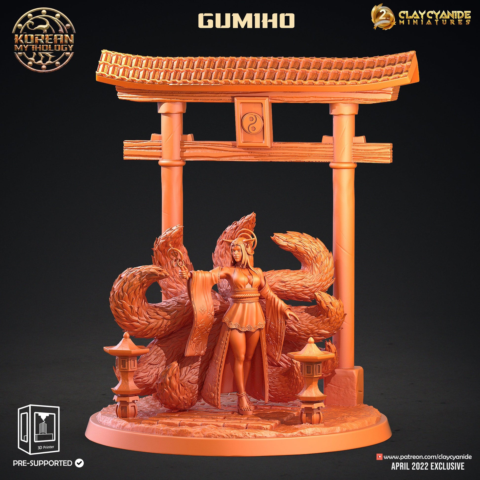 3D Printed Clay Cyanide Korean Mythology Full Set Ragnarok D&D - 3D Printing Boss 