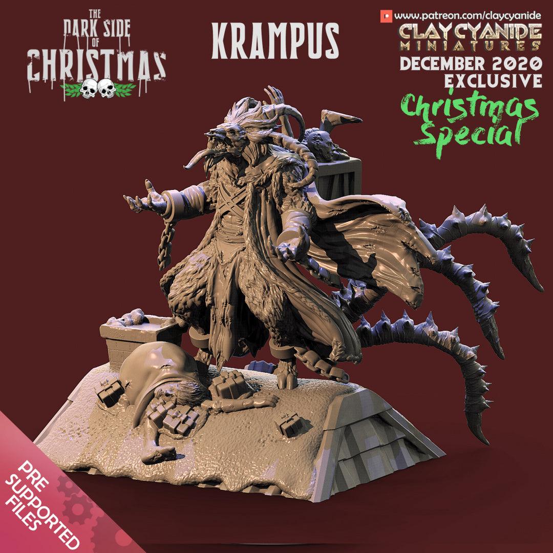3D Printed Clay Cyanide Krampus The Dark Side of Christmas 28mm-32mm Ragnarok D&D - 3D Printing Boss 