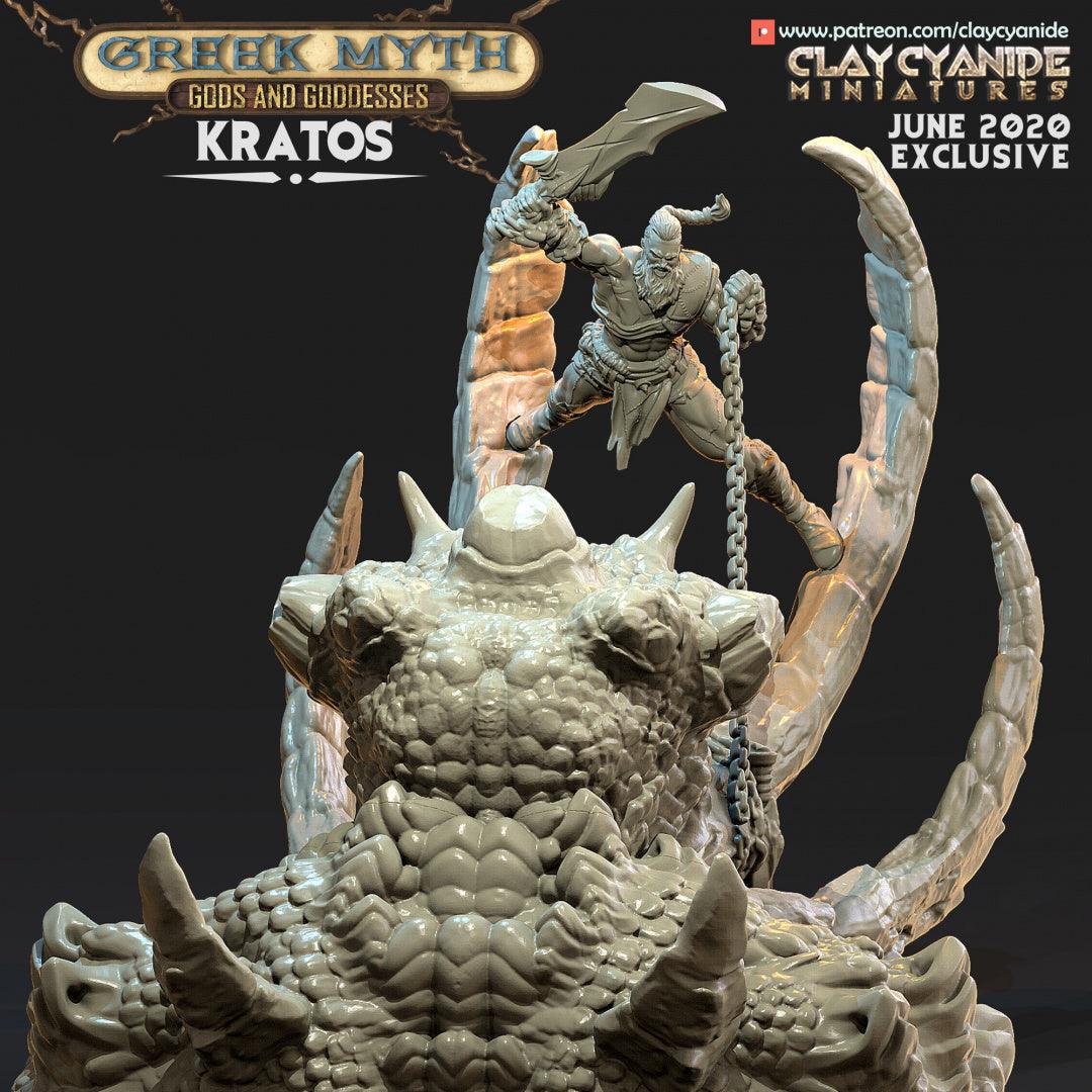 3D Printed Clay Cyanide Kratos Greek Myth Gods and Goddesses Ragnarok D&D - 3D Printing Boss 