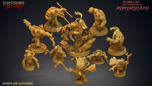 3D Printed Clay Cyanide Kukurikapu Monastery of Turtle-folk Factions Ragnarok D&D - 3D Printing Boss 