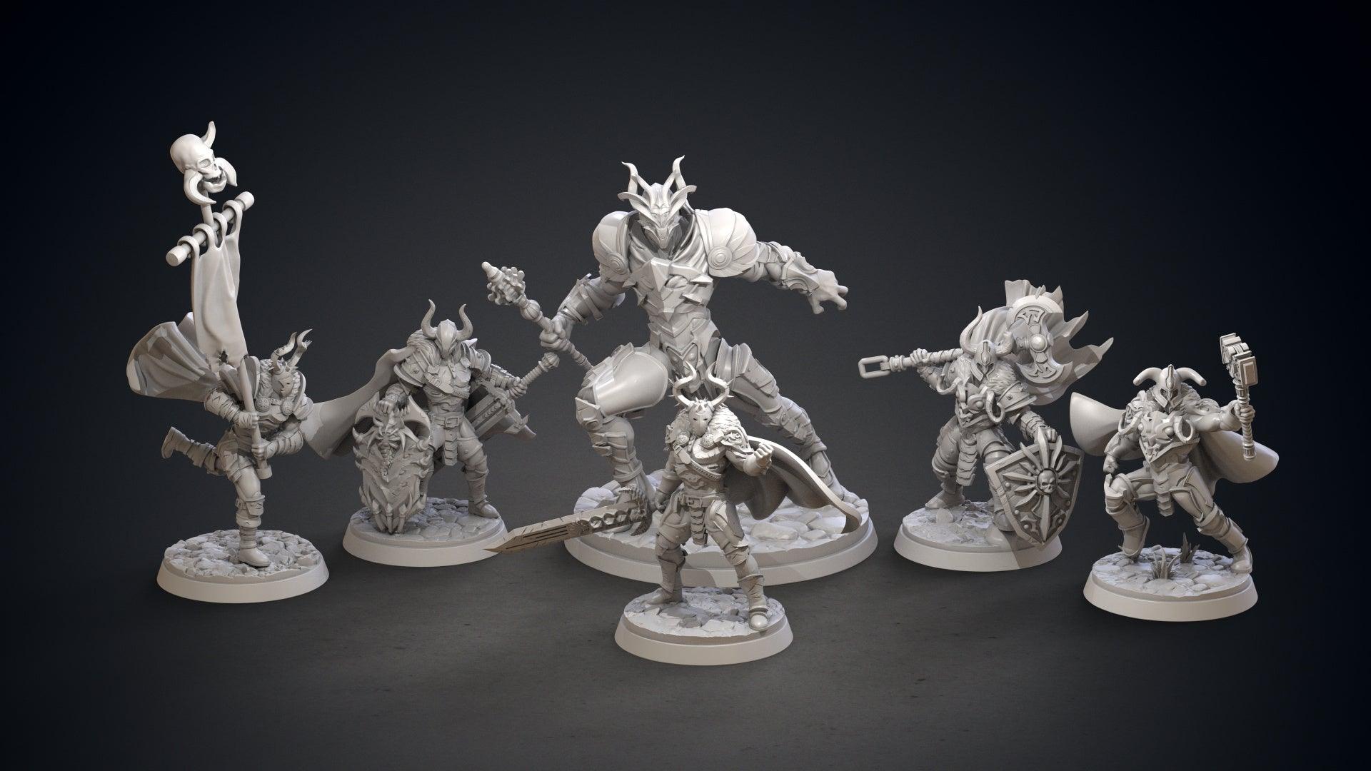 3D Printed Clay Cyanide Kupalords Deathknights Godslayers Tribes Factions Ragnarok D&D - 3D Printing Boss 