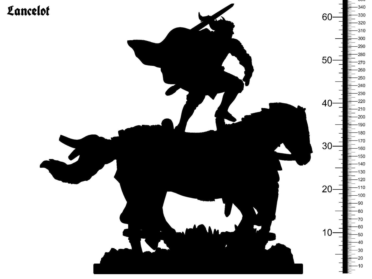 3D Printed Clay Cyanide Lancelot Riding The Legend of King Arthur Ragnarok D&D - 3D Printing Boss 