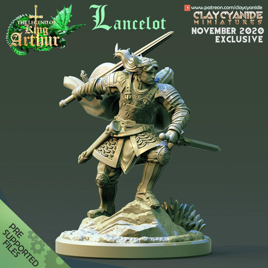 3D Printed Clay Cyanide Lancelot The Legend of King Arthur Ragnarok D&D - 3D Printing Boss 